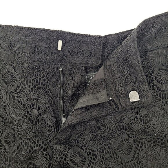 Guess Los Angeles Dressy Black Lace Mini Shorts - Picture 6 of 10